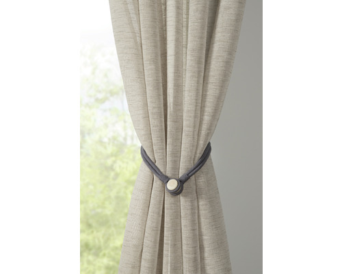 Rideau avec embrasse de rideau grise