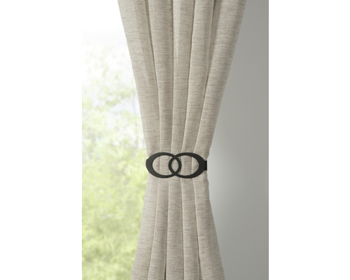 Rideau avec embrasse décorative