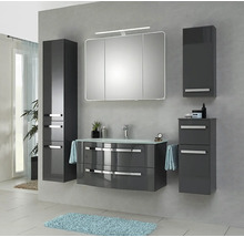 Modernes Badezimmer-Set mit Spiegelschrank, Waschtisch und Hochschrank