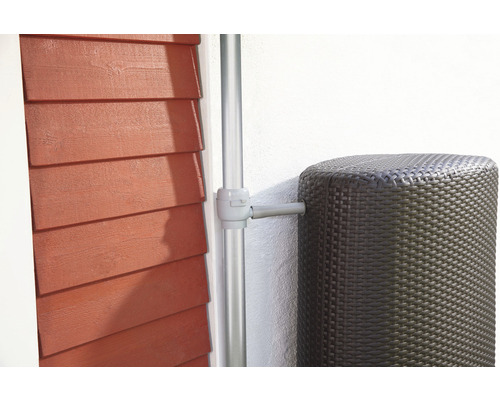 Regenspeicher aus Kunststoff mit Wandanschluss