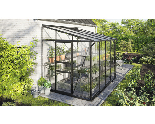Serre Vitavia Ida 5200 verre de sécurité / panneaux alvéolaires 262,1 x 201,4 cm noir Serre Vitavia Ida 5200 verre de sécurité / panneaux alvéolaires 262,1 x 201,4 cm noir