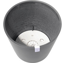 Pot de fleurs gris avec insert d''arrosage