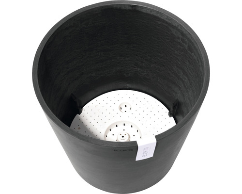 Pot de fleurs foncé avec insert d''irrigation pour le jardin