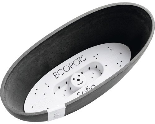 Pot de fleurs ovale avec insert d''arrosage