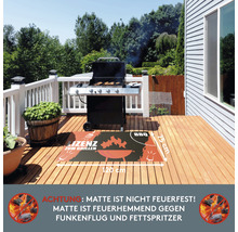 Grillmatte zum Schutz des Terrassenbodens mit den Maßen 120 x 75 cm