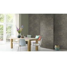 Papier peint intissé 555745 Lirico feuilles gris