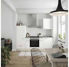 nobilia elements Küchenzeile mit Geräten Urban 240 cm alpinweiss matt vormontiert Variante links 4004539037076