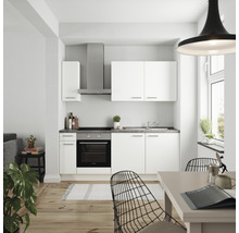 nobilia elements Küchenzeile mit Geräten Urban 210 cm alpinweiss matt vormontiert Variante links 4004539036918