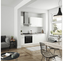 nobilia elements Küchenzeile mit Geräten Urban 210 cm alpinweiss matt vormontiert Variante links 4004539036918