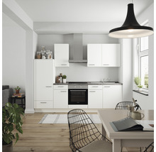 nobilia elements Küchenzeile mit Geräten Urban 270 cm alpinweiss matt vormontiert Variante links 4004539037236