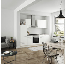 nobilia elements Küchenzeile mit Geräten Urban 270 cm alpinweiss matt vormontiert Variante links 4004539037236