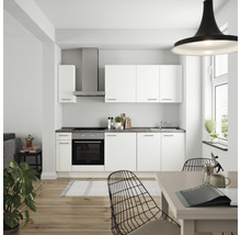nobilia elements Küchenzeile mit Geräten Urban 240 cm alpinweiss matt vormontiert Variante links 4004539036994