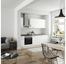 nobilia elements Küchenzeile mit Geräten Urban 240 cm alpinweiss matt vormontiert Variante links 4004539036994