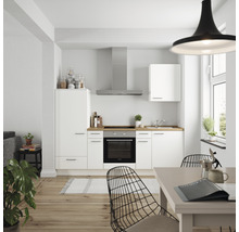 nobilia elements Küchenzeile mit Geräten Urban 240 cm alpinweiss matt vormontiert Variante links 4004539052369