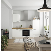 nobilia elements Küchenzeile ohne Geräte Urban 240 cm alpinweiss matt vormontiert Variante rechts 4004539052314