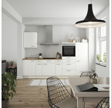 nobilia elements Küchenzeile mit Geräten Urban 300 cm alpinweiss matt vormontiert Variante rechts 4004539052567