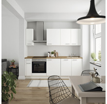 nobilia elements Küchenzeile mit Geräten Urban 240 cm alpinweiss matt vormontiert Variante links 4004539052284