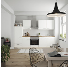 nobilia elements Küchenzeile mit Geräten Urban 300 cm alpinweiss matt vormontiert Variante links 4004539052765