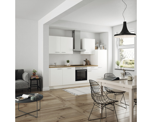 nobilia elements Küchenzeile ohne Geräte Urban 300 cm alpinweiss matt vormontiert Variante rechts 4004539052710 nobilia elements Küchenzeile ohne Geräte Urban 300 cm alpinweiss matt vormontiert Variante rechts 4004539052710
