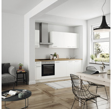 nobilia elements Küchenzeile mit Geräten Urban 240 cm alpinweiss matt vormontiert Variante links 4004539052284