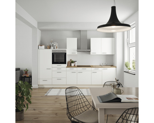 nobilia elements Küchenzeile mit Geräten Urban 330 cm alpinweiss matt vormontiert Variante links 4004539052840 nobilia elements Küchenzeile mit Geräten Urban 330 cm alpinweiss matt vormontiert Variante links 4004539052840