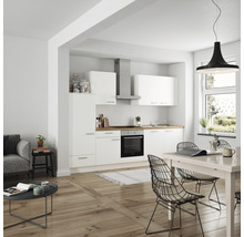 nobilia elements Küchenzeile mit Geräten Urban 300 cm alpinweiss matt vormontiert Variante links 4004539052765