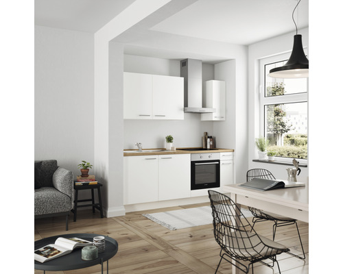 nobilia elements Küchenzeile mit Geräten Urban 210 cm alpinweiss matt vormontiert Variante rechts 4004539052161 nobilia elements Küchenzeile mit Geräten Urban 210 cm alpinweiss matt vormontiert Variante rechts 4004539052161