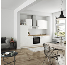 nobilia elements Küchenzeile mit Geräten Urban 270 cm alpinweiss matt vormontiert Variante links 4004539052529