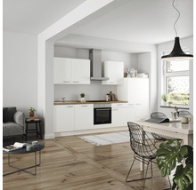 nobilia elements Küchenzeile ohne Geräte Urban 330 cm alpinweiss matt vormontiert Variante rechts 4004539052871