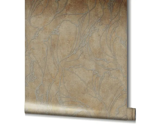 Rolle beiger Vinyltapete mit floralem Muster für die Wandgestaltung