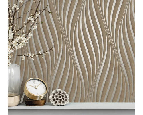 Dekorative Tapete mit wellenförmigem Muster