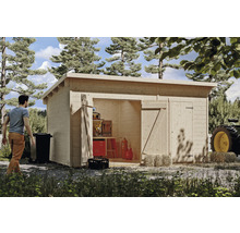 Gartenhaus SKAN HOLZ Flex inkl. Fußboden, Geräteraum 480 x 340 cm natur