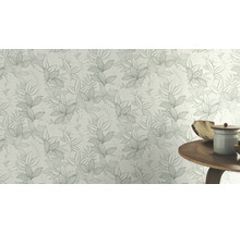 Papier peint avec motif de feuilles pour la décoration murale
