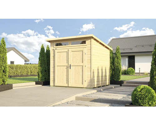 Abri de jardin weka 264 taille 2 avec imposte, plancher 287 x 330 cm naturel Abri de jardin weka 264 taille 2 avec imposte, plancher 287 x 330 cm naturel