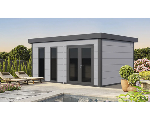 Abri de jardin Finnhaus Eleganto Luminato 5436 538 x 358 cm gris clair Abri de jardin Finnhaus Eleganto Luminato 5436 538 x 358 cm gris clair