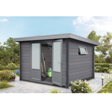 Abri de jardin Finnhaus WPC-Trend D 287 x 287 cm gris-thumb-0