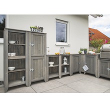 Armoire à outils/Cuisine d'extérieur Konsta type 559 Buffet avec 2 portes 115x40x88 cm gris clair-thumb-2