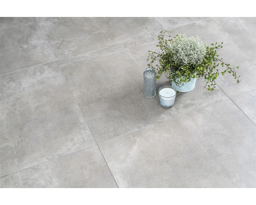 Beton Terrassenplatte 2in1 Kombiplatte iStone Duocera Concreto quarzit 60 x 60 x 4 cm