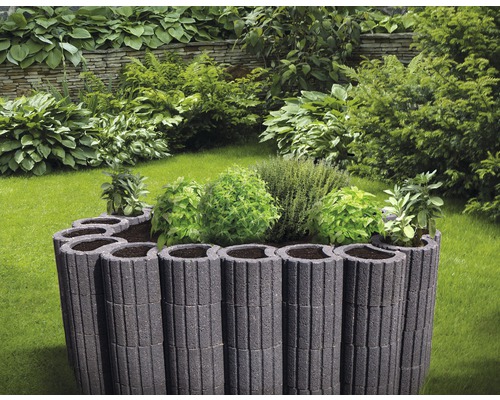 Kit jardinière surélevée talus floral anthracite 192x132x80 cm