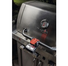 Logo Char-Broil sur un barbecue avec affichage de la température