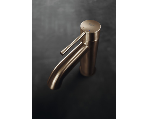 Logo Grohe sur un robinet pour la salle de bain