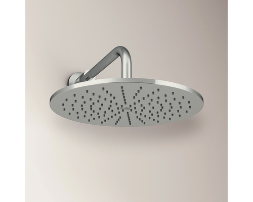 Runde Kopfbrause aus Metall mit Brausearm