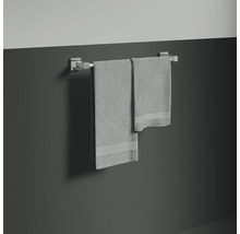 Porte-serviettes avec deux serviettes grises