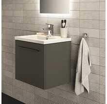 Meuble-lavabo de salle de bain avec lavabo, robinet et porte-serviettes