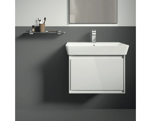 Badezimmer Waschbecken mit Unterschrank, Ablage und Spiegel