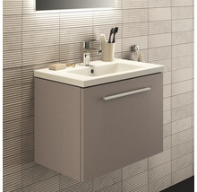Meuble-lavabo avec meuble sous-vasque et lavabo en céramique dans la salle de bains