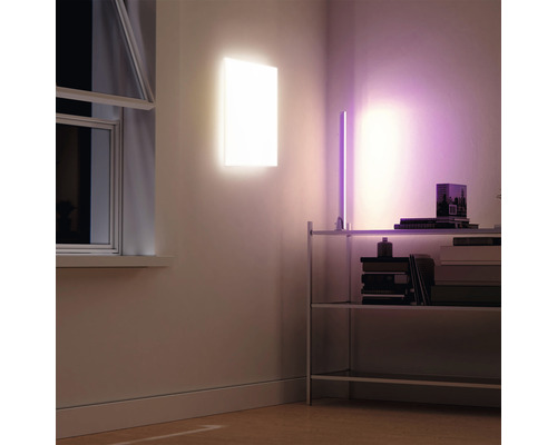 tint LED-Panel white + color à intensité lumineuse variable 36W 2000 lm 6500 K + changement de couleur RVB 600x600 mm Aris avec télécommande