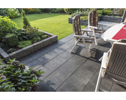 Dalle pour terrasses en béton "iStone Basic" gris-noir 60x40x4 cm