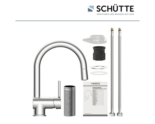 Robinet de cuisine Schütte avec accessoires de montage