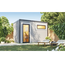 Gartenhaus weka S 445 Gr. 2 inkl. Fußboden 350 x 254,1 cm hellgrau